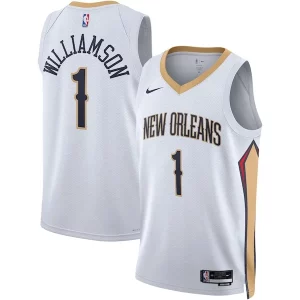 Zion Williamson Uniques New Orleans Pelicans Nike Unisex Swingman Jersey Association Edition White/Navy - Livraison gratuite - Économisez sur les frais d'expédition